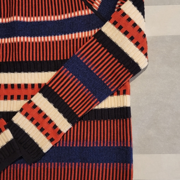 Tory Burch Striped Scoop Neck Wool Sweater Women's Small - Picture 12 of 13